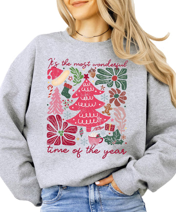 It's the Most Wonderful Time of Year Sweatshirt for Women Teens and Girls Christmas Pullover