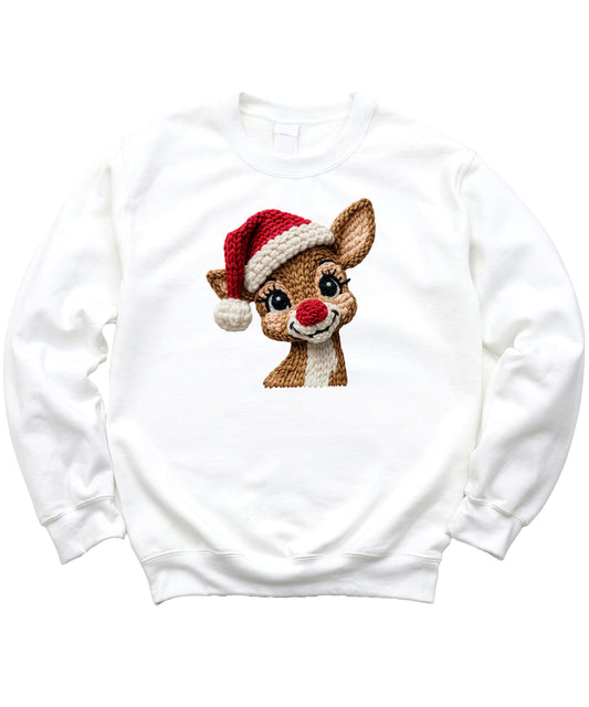 Christmas Reindeer Holiday Sweatshirt – Yarn Patch Style