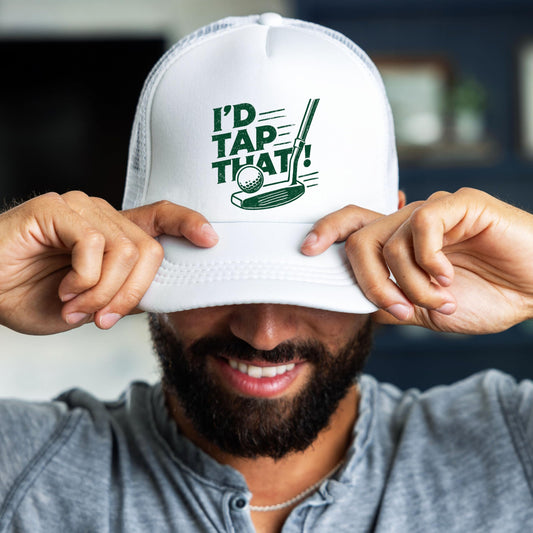 I'd Tap That Golf Trucker Hat for Men & Women Funny Golfer Foam Front Classic 5 Panel Mesh Snapback