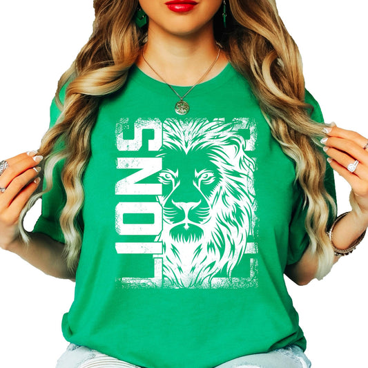 Lions School Pride Shirt for Teens and Adults Lion Mascot Sports Game Day Tee