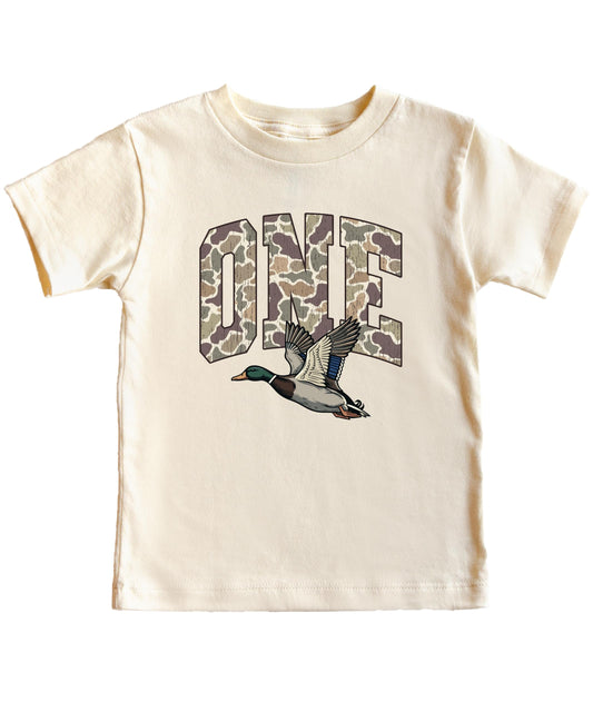 ONE 1st Birthday Duck Hunt Shirt – Matching Family Tees for Boys, Girls, Mama & Dad - Sold Individually