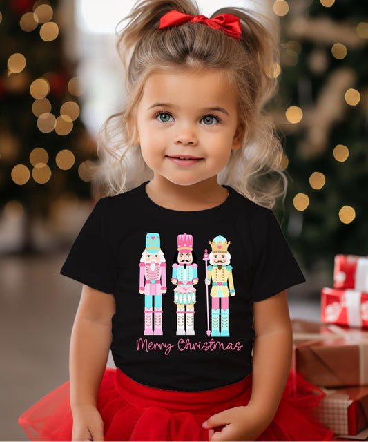 Pastel Nutcracker Christmas Tee for Adults & Kids