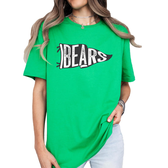Bears sports tee graphic close-up showing team pride print detail