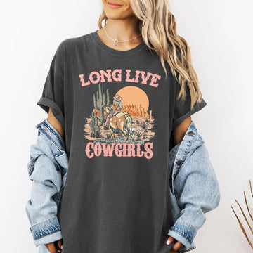 Long Live Cowgirls Shirt for Women and Teens Country Girl Western Style Tee