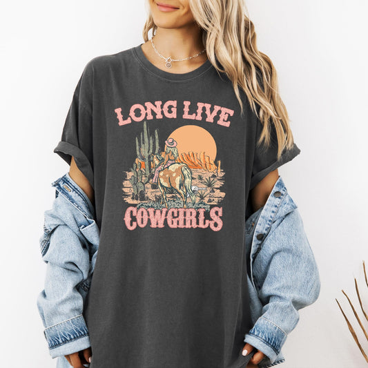 Long Live Cowgirls Shirt for Women and Teens Country Girl Western Style Tee