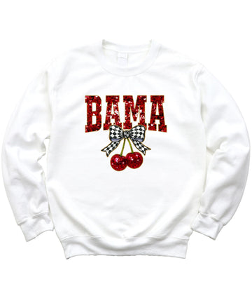 Bama Red Sequin Print Sweatshirt for Women & Teens
