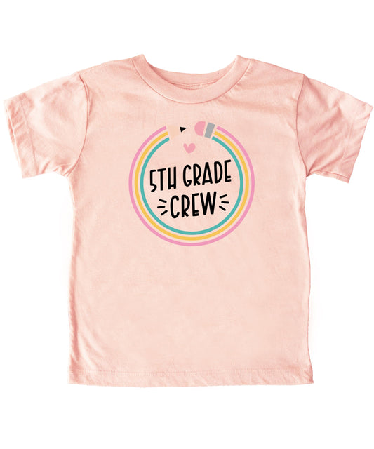 Olive Loves Apple 5th Grade Crew Back to School Gift 1st Day of School Pencil Shirts