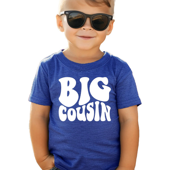 Military green Big Cousin retro tee styled for family matching cousin outfits