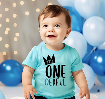Mr. One-Derful Boys 1st Birthday Shirt | Cake Smash Outfit