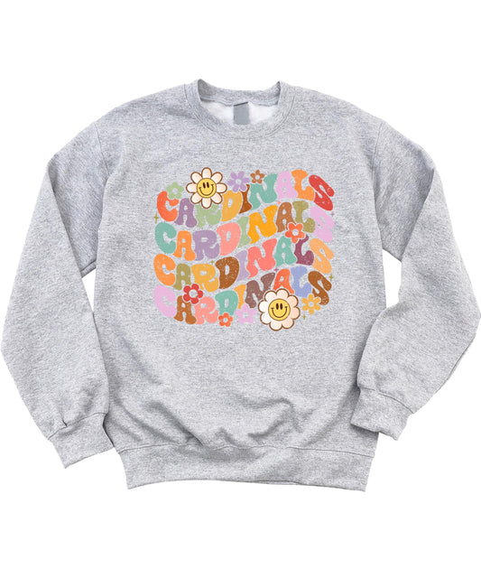 Retro Cardinals Sweatshirt School Pride Sweater for Adults and Teens