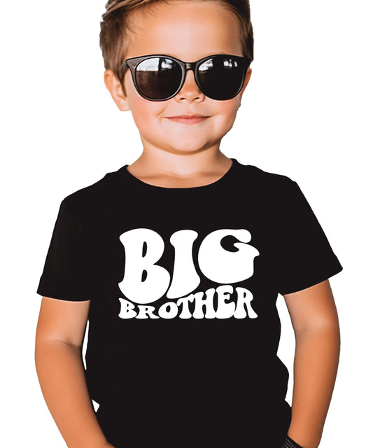 Big Brother Wavy Retro Matching Sibling Shirts