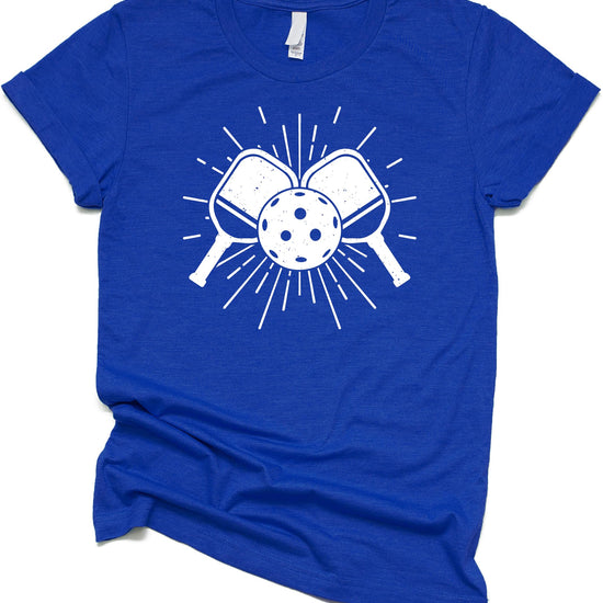 Pickleball sports tee detail shot highlighting quality print graphics