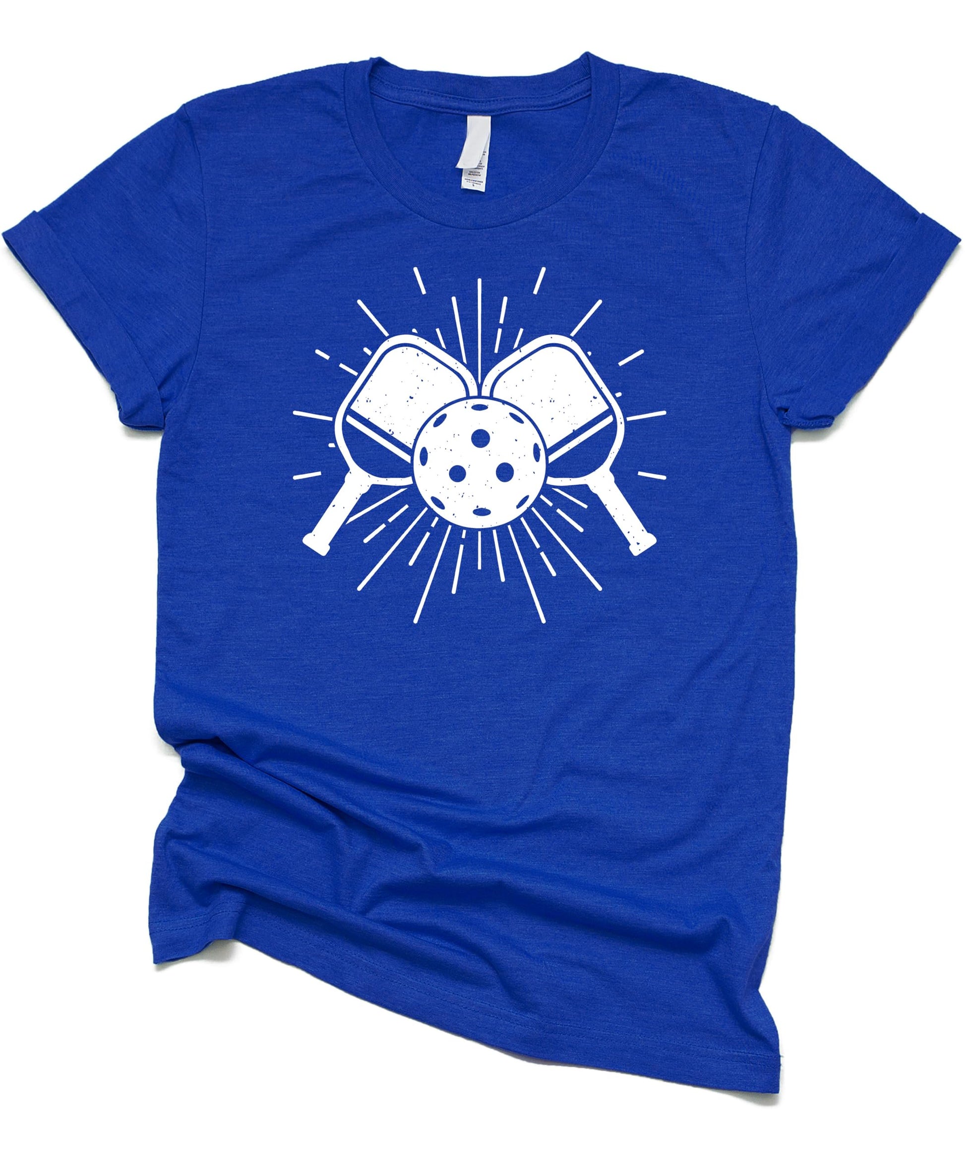 Pickleball sports tee detail shot highlighting quality print graphics