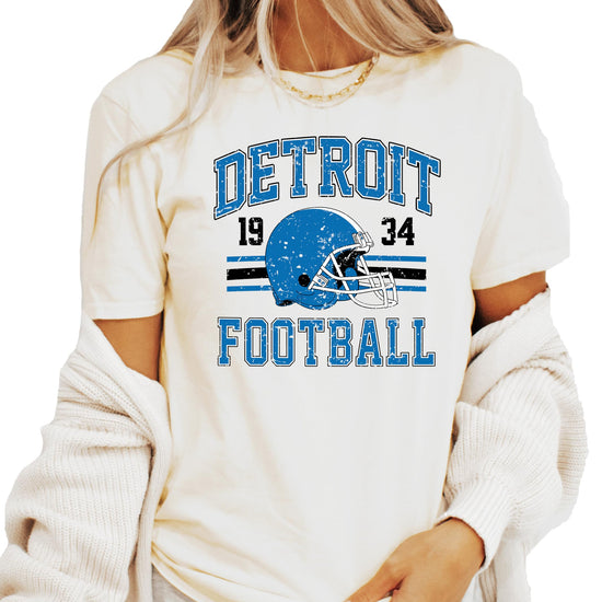 Back view of Detroit 1934 football shirt showing clean design and quality construction