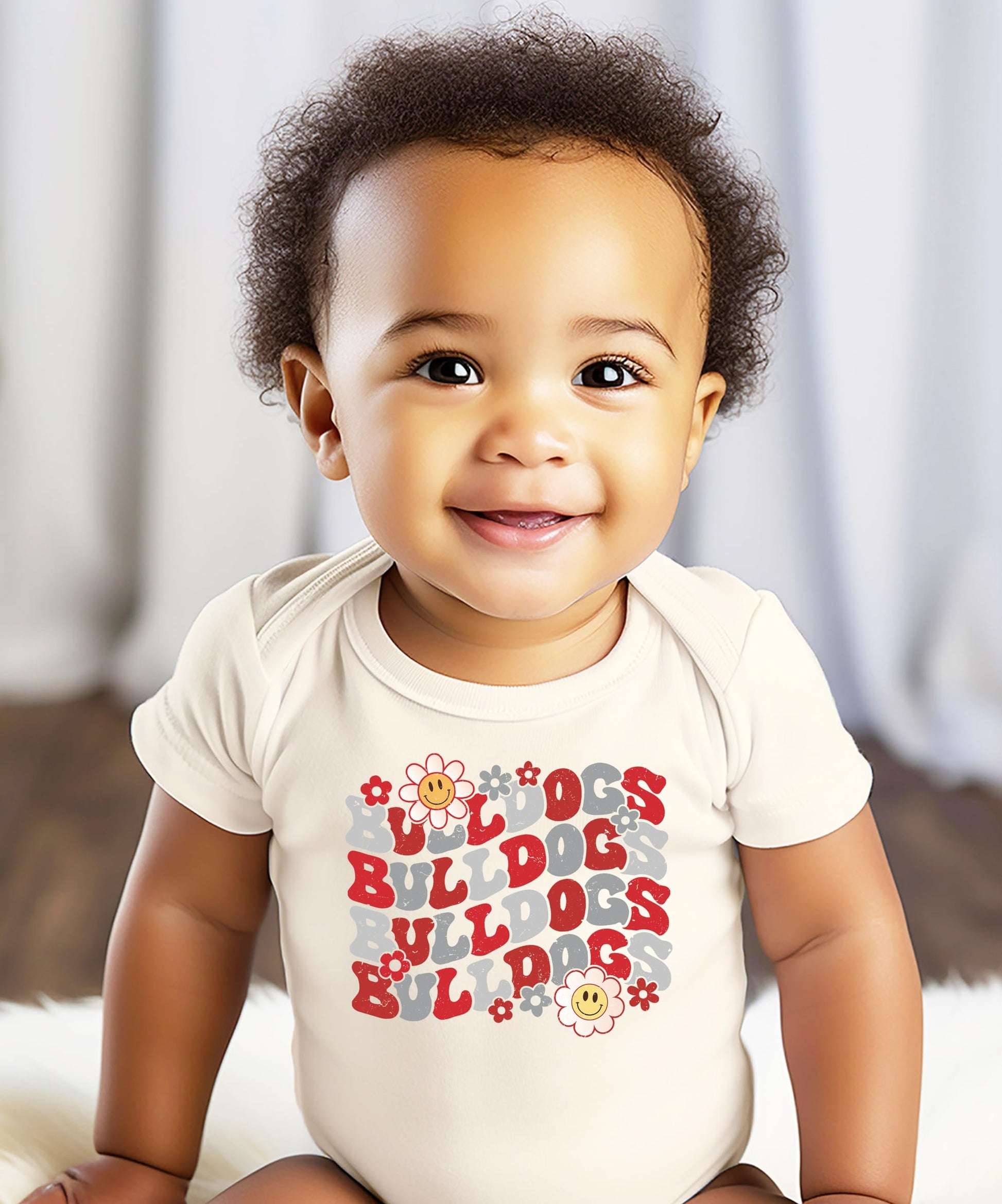 Family matching Bulldogs shirts in various sizes for women, teens and kids