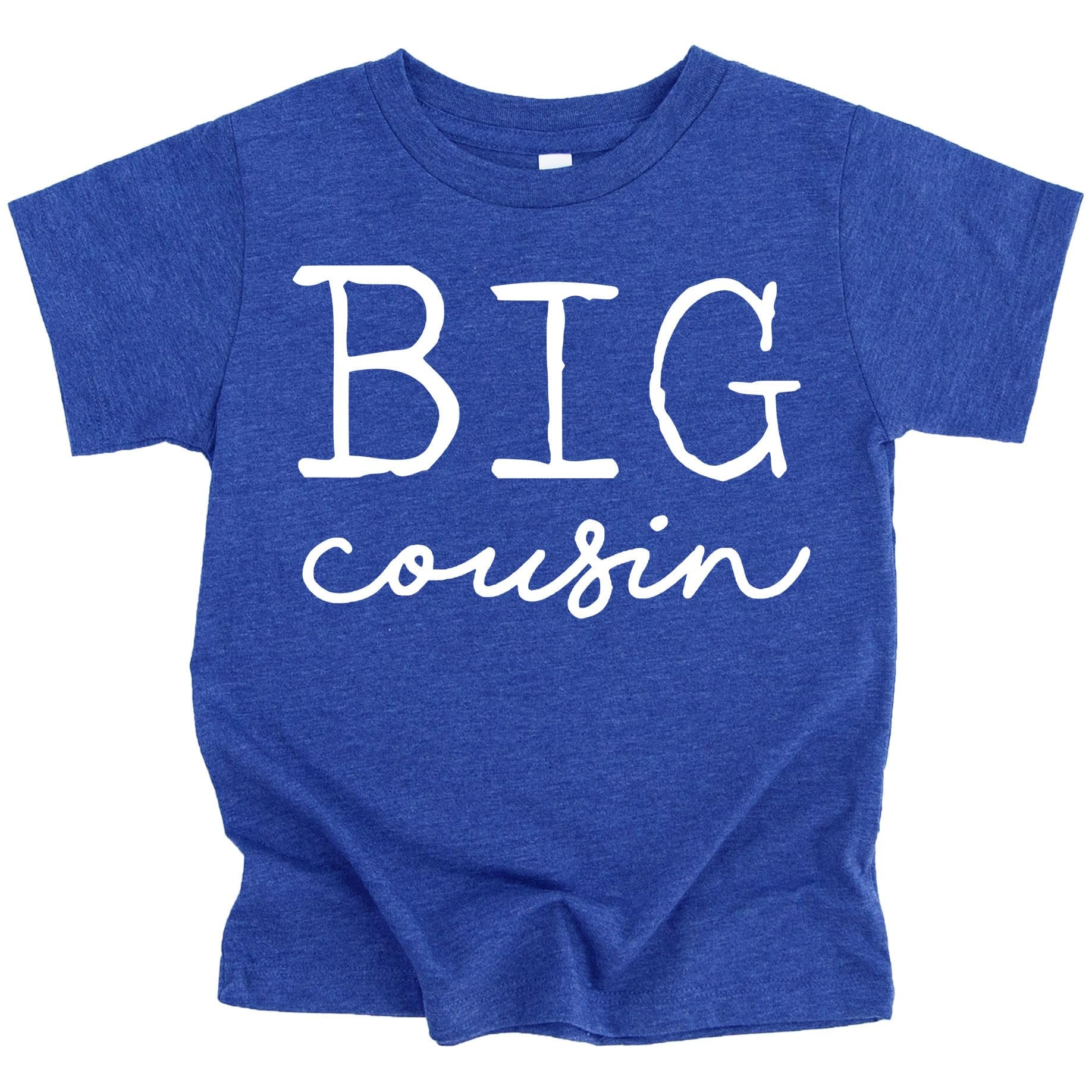Big Cousin mauve graphic tee laid flat showing full design and fit