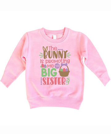Olive Loves The Bunny Promoted Me to Big Sister Easter Sweatshirt for Toddlers
