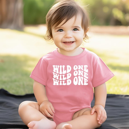 Wild One first birthday shirt styled for birthday party celebration photo