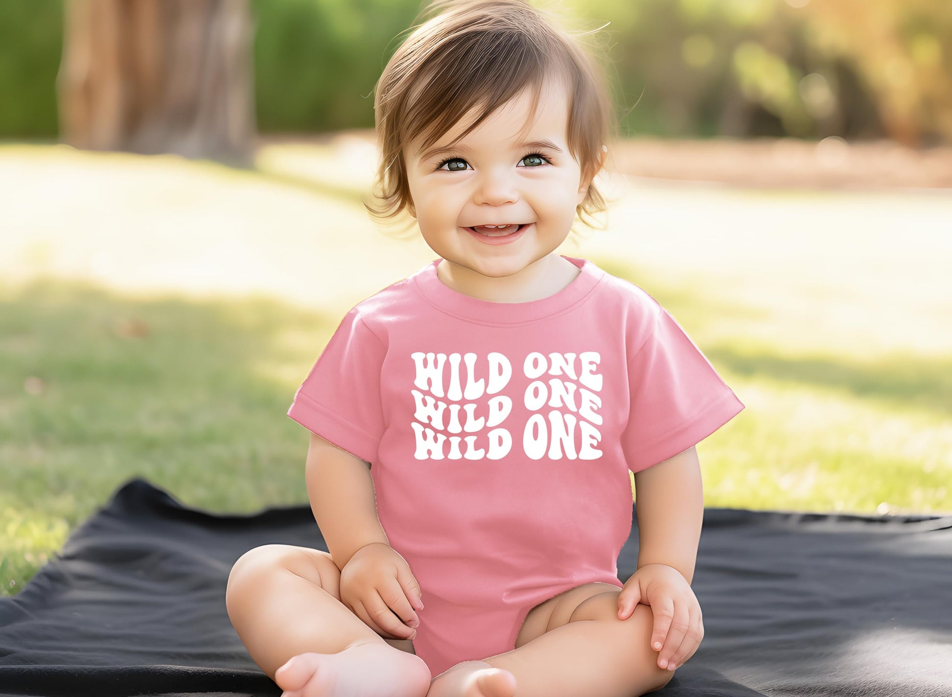 Wild One first birthday shirt styled for birthday party celebration photo