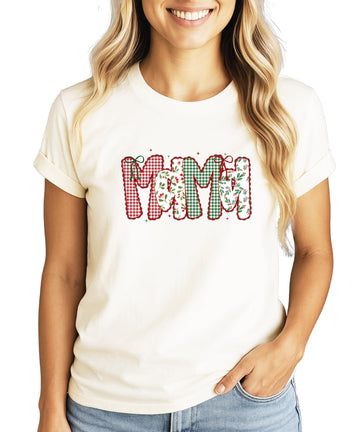Mama Mimi Gigi Nana Christmas Shirt | Faux Lace Holiday Tee