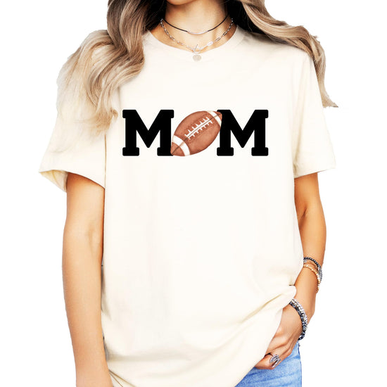Football Mom shirt worn for sporty first birthday party family photo