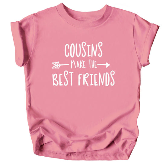Toddler wearing mauve cousin best friend graphic t-shirt