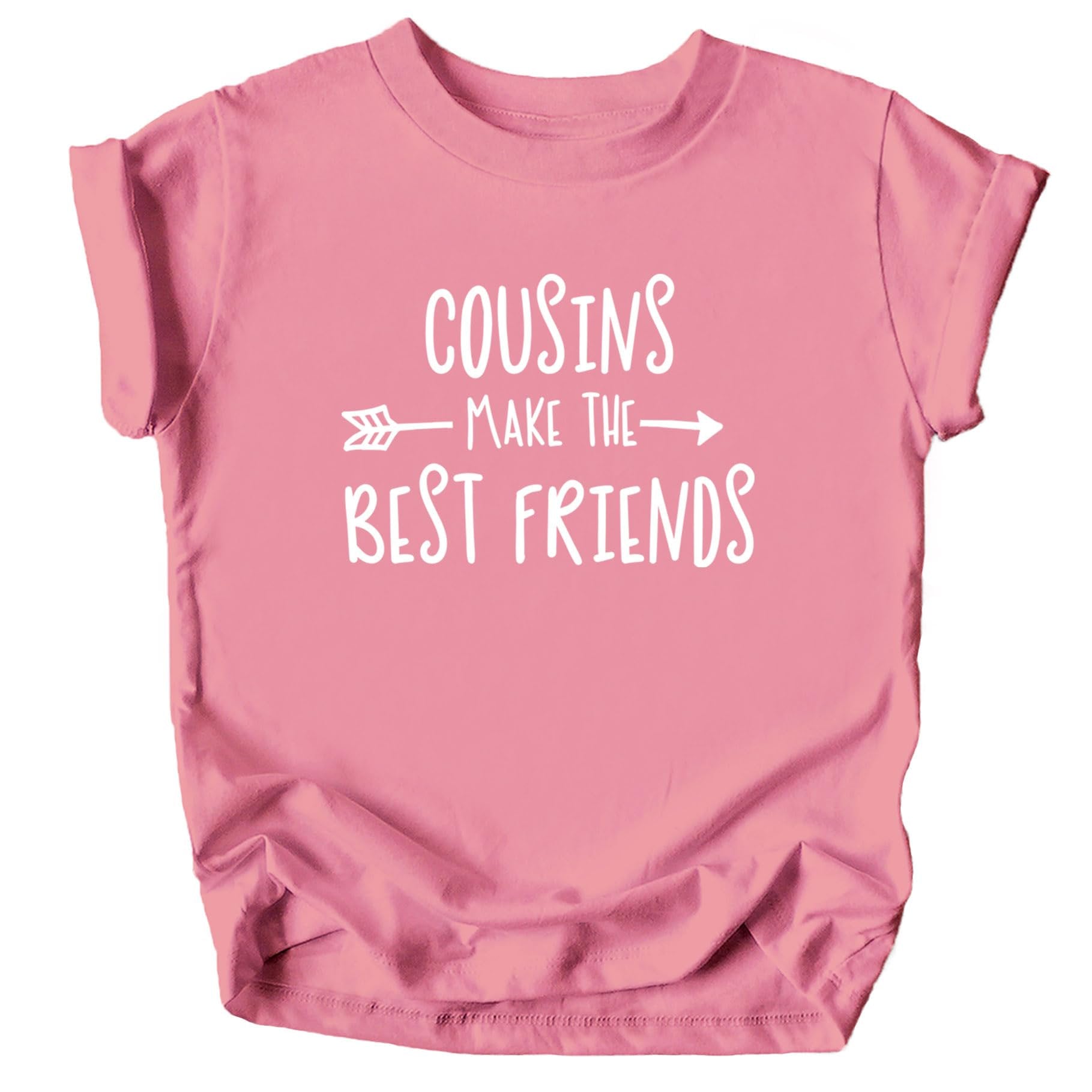 Toddler wearing mauve cousin best friend graphic t-shirt