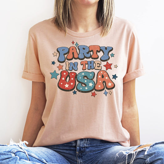 Party in the USA Stars and Stripes 4th of July Family Matching Outfits for Kids and Adults