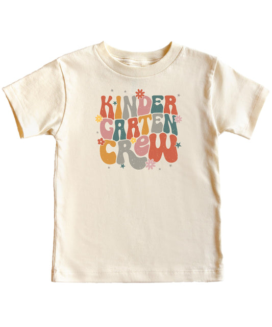 Olive Loves Apple Retro Kindergarten Shirt for Toddlers, Youth and Women Cute Flower Trendy School Tee for Adults and Kids
