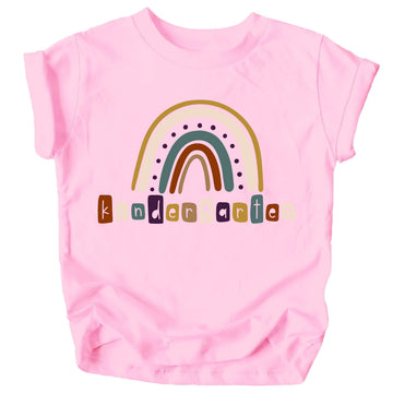Kindergarten Rainbow First Day of School Gift Back to School Granite Heather Shirt Youth Small