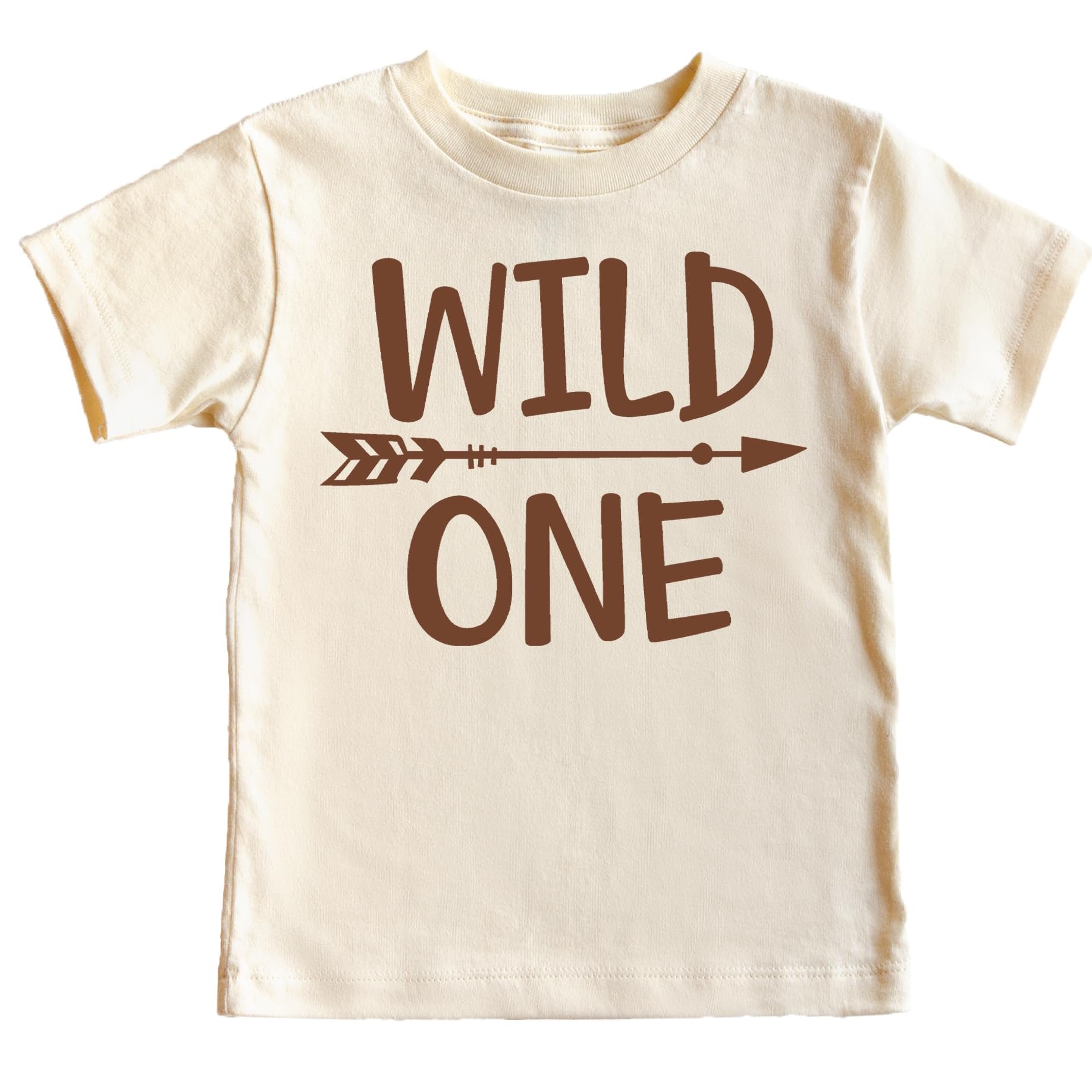 Black Wild One first birthday shirt with boho arrow design for boys