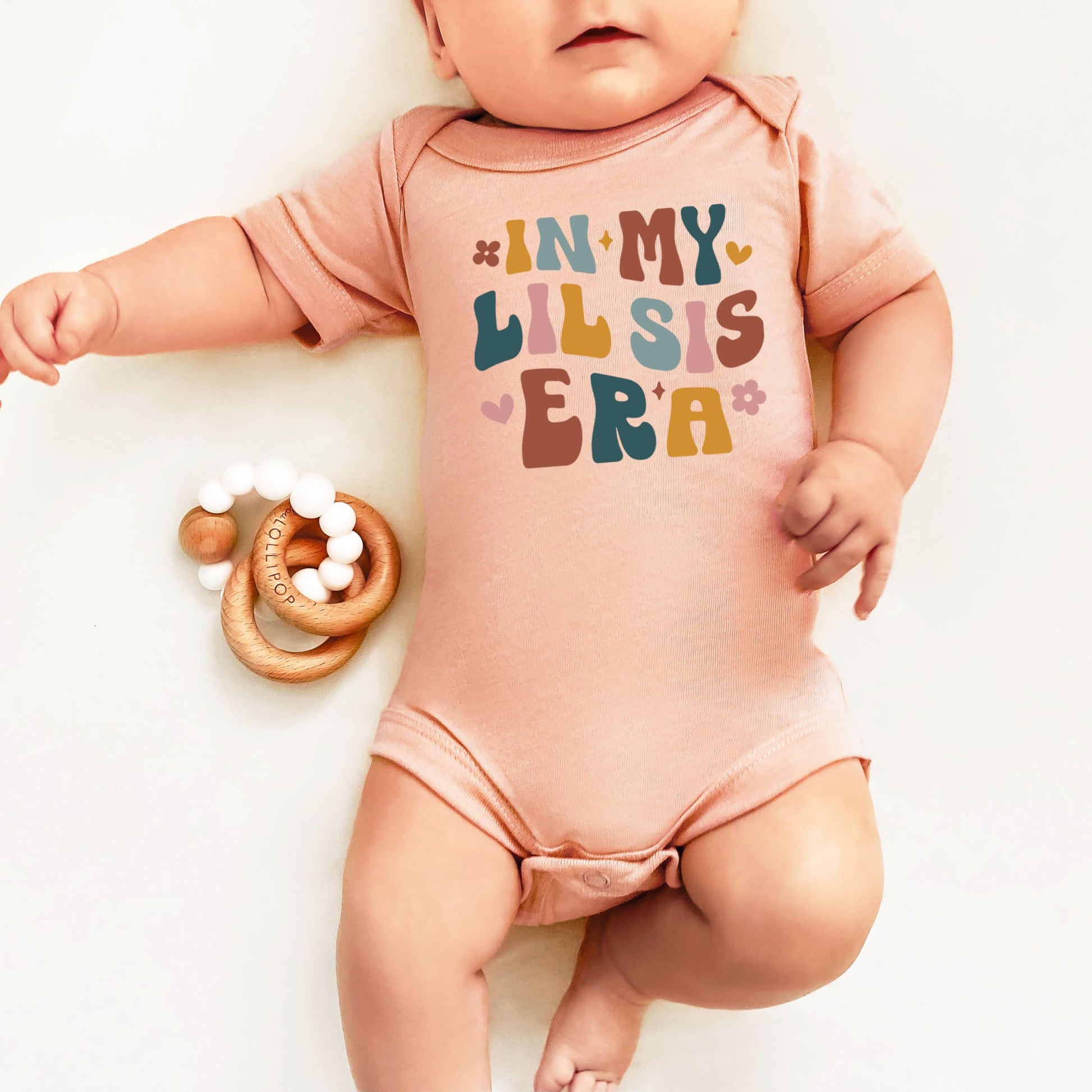 In My Little Sister Era baby bodysuit — perfect pregnancy announcement or baby shower gift