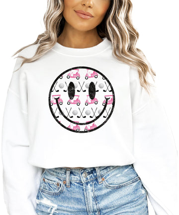 Happy Golf Sweatshirt for Women and Teens Trendy Golf Sports Pullover