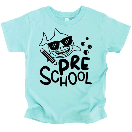 Preschool Shark First Day of School Gift Back to School Shirt