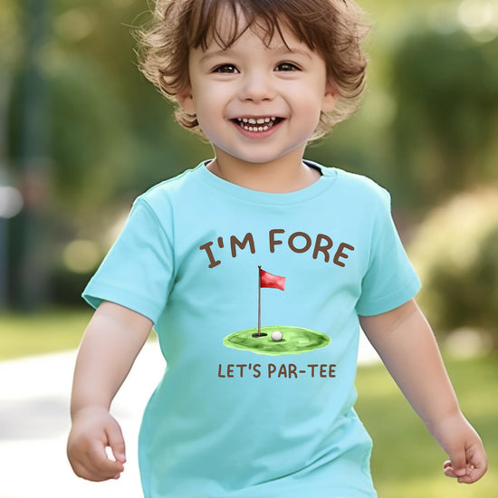 Back or detail view of funny golf theme kids birthday tee by Olive Loves Apple