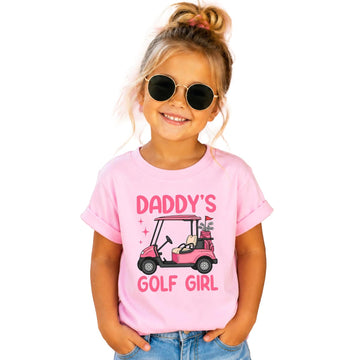 Daddy's Golf Girl Toddler Tee | Cute Golfing Graphic Shirt