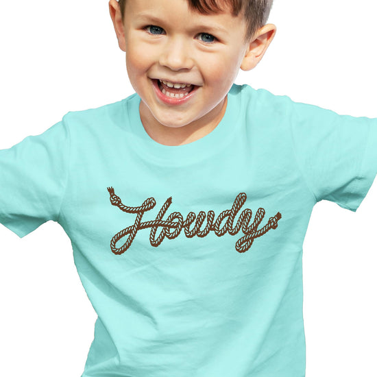 Howdy western kids tee shirt product display view