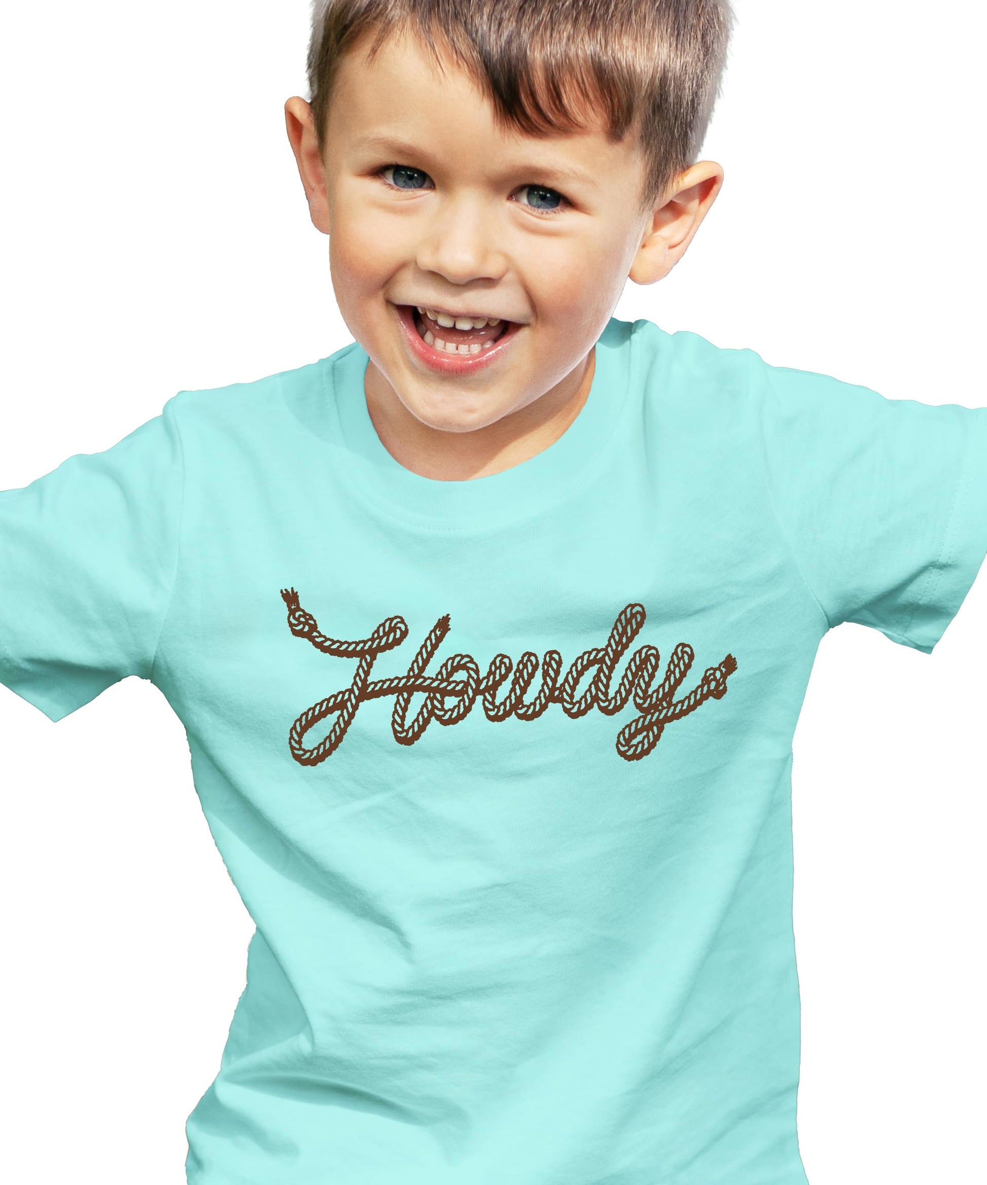 Howdy western kids tee shirt product display view