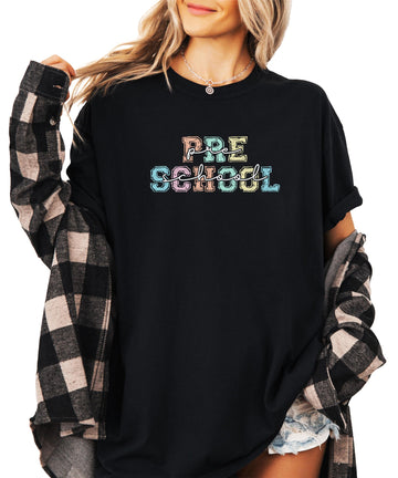 Pastel Preschool Shirt for Toddlers, Youth and Women Cute Trendy School Tee for Adults and Kids