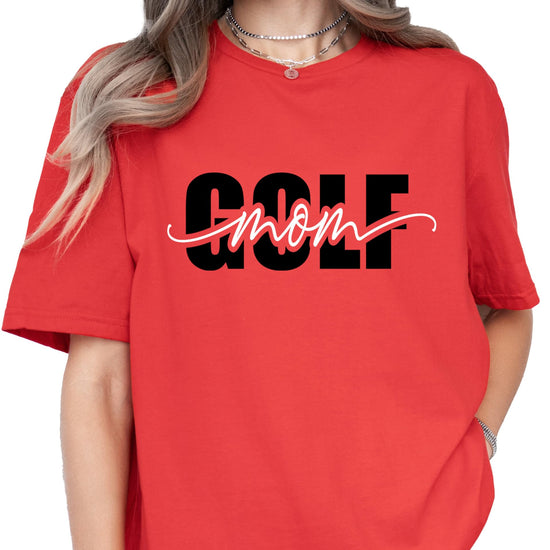 Golf Mom women's shirt back view showing cut and fit