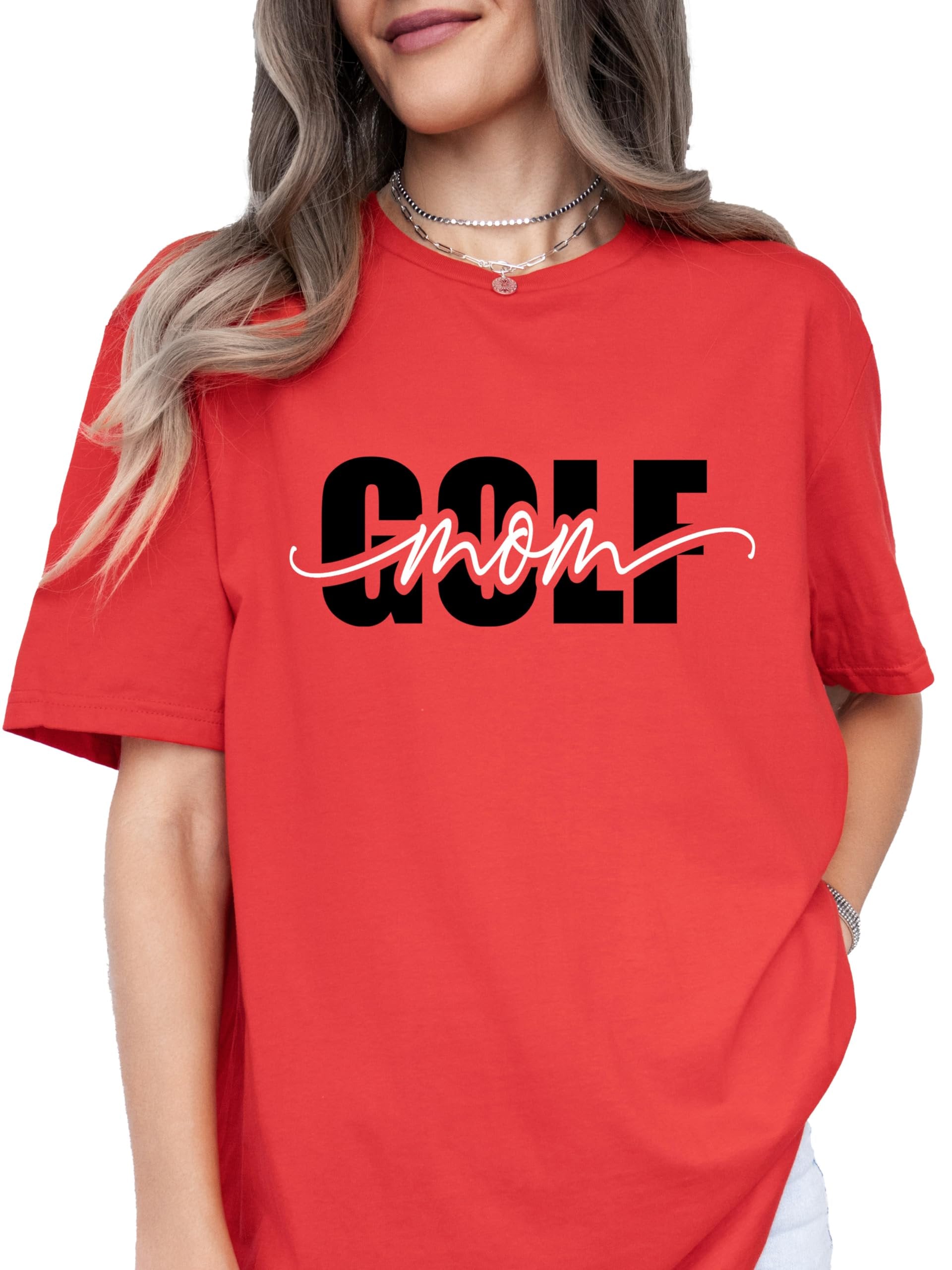 Golf Mom women's shirt back view showing cut and fit