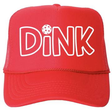 Dink Trendy Pickleball High Crown Foam Front Trucker Hat for Adults Classic 5 Panel Mesh Snapback