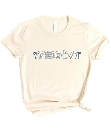 Coquette Bow Back to School Graphic Tee for Teachers & Students