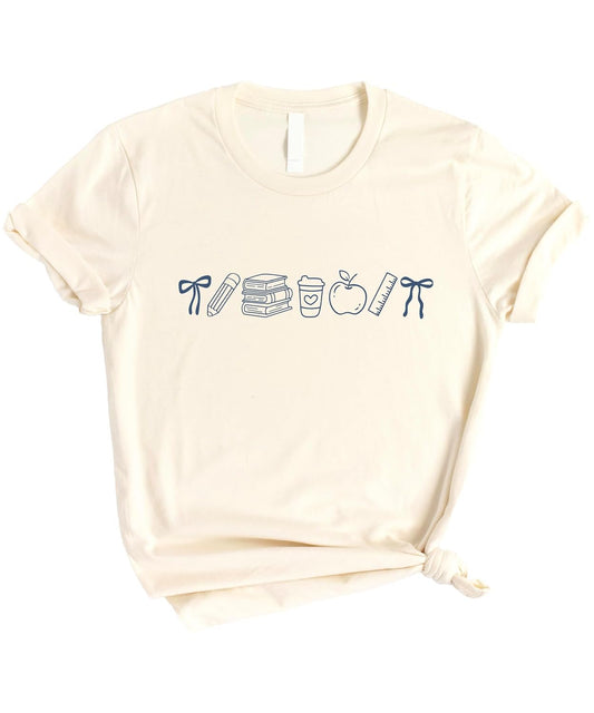 Coquette Bow Back to School Graphic Tee for Teachers & Students