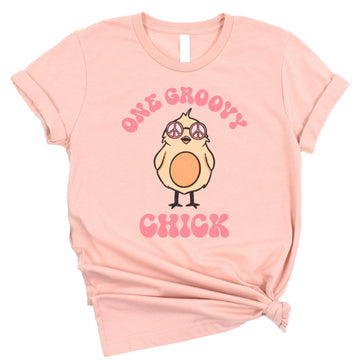 One Groovy Chick Easter Shirts and Bodysuits for Baby & Toddler Youth Girls and Women Family Matching Outfit