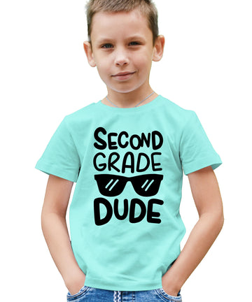 Olive Loves Apple 2nd Grade Dude First Day of School Gift Back to School T-Shirt Boys Back to School Vintage Royal Youth Medium