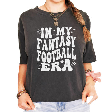 In My Fantasy Football Era seafoam green graphic tee for women and teens by Olive Loves Apple