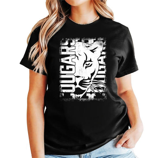 Adult unisex Cougars mascot tee perfect for game day and school events
