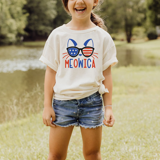 Meowica Kitty Cat 4th of July Matching Family Shirts
