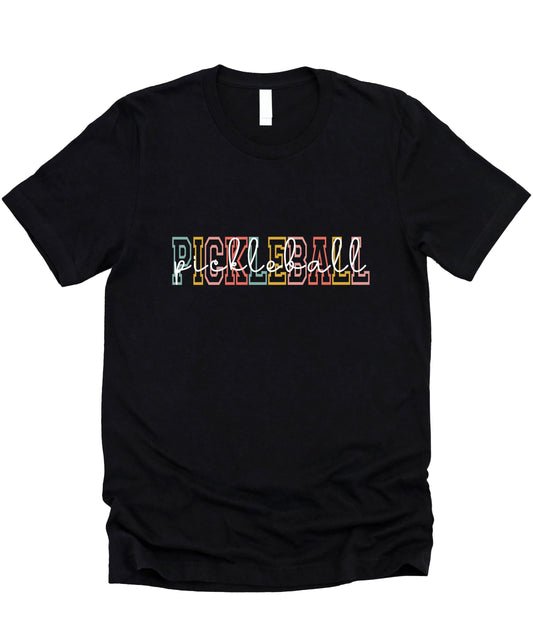 Retro Pickleball Unisex Shirt Colorful Vintage Graphic Tee